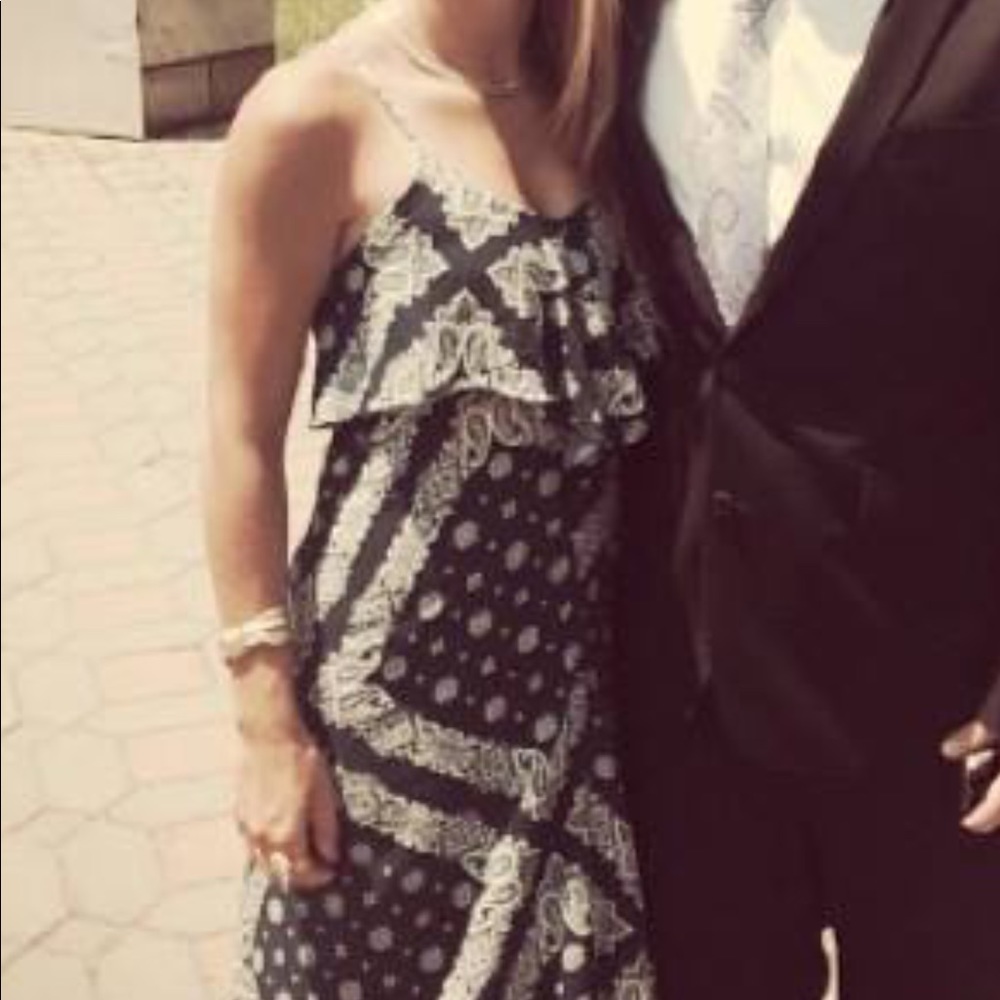 Navy paisley maxi dress